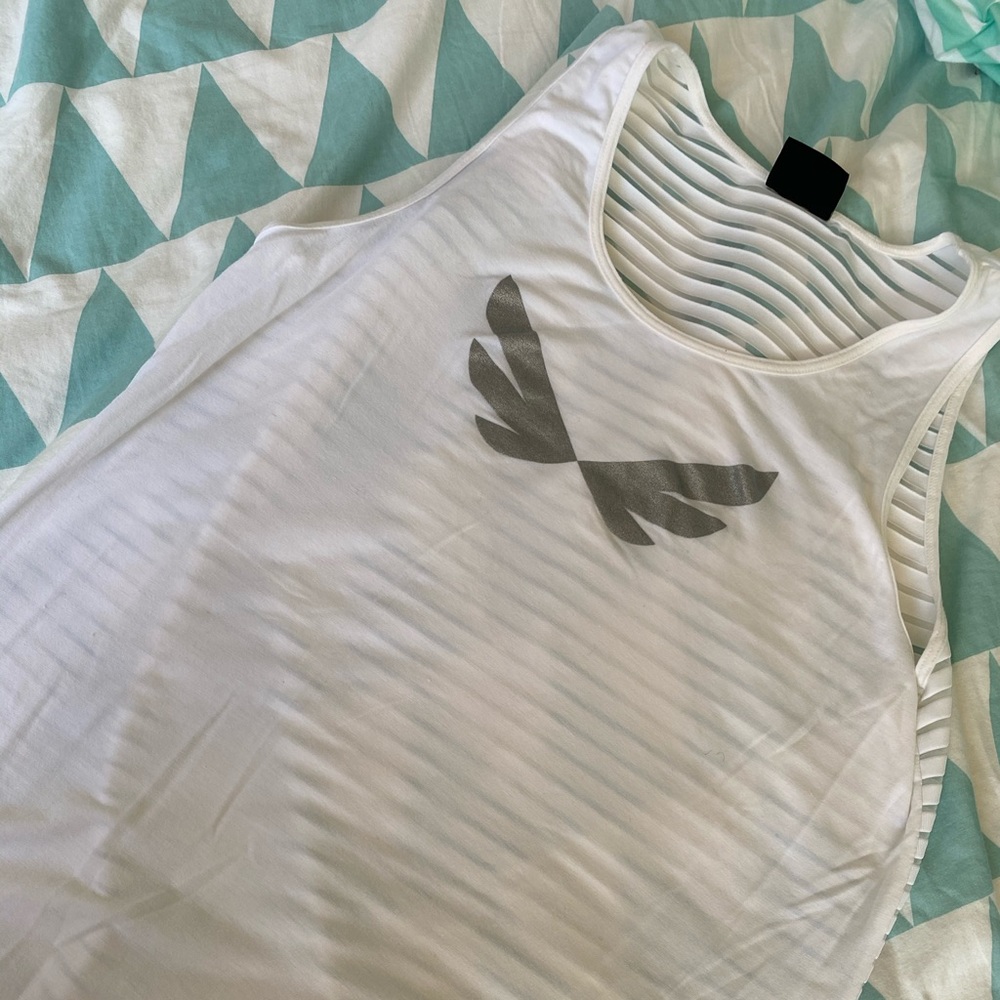 Lift wing spin workout top white S DYI